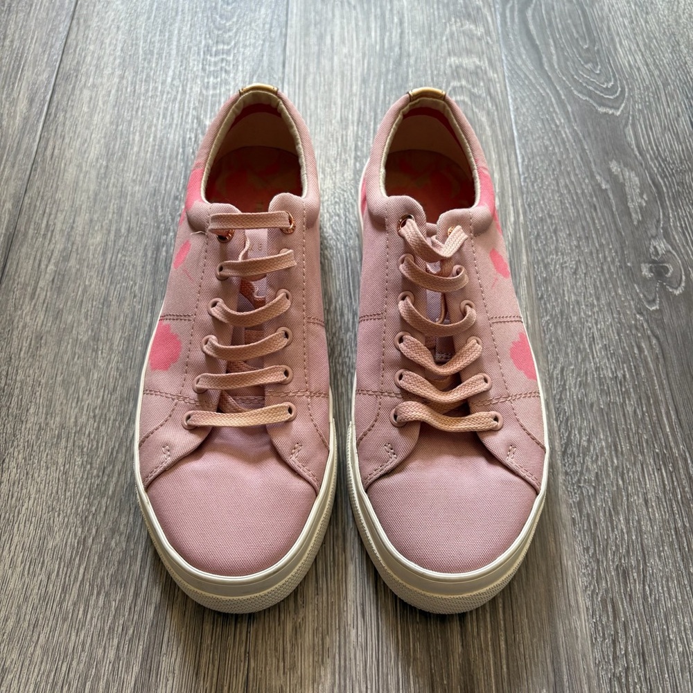 Ted Baker Ephie Blush Pink Canvas Sneakers - Picture 2 of 8